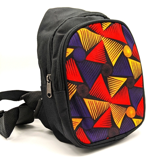 Handbags - African Print Crossbody Mini Backpack Chest Bag